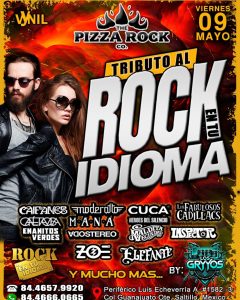 Tributo al Rock en tu Idioma en Pizza Rock