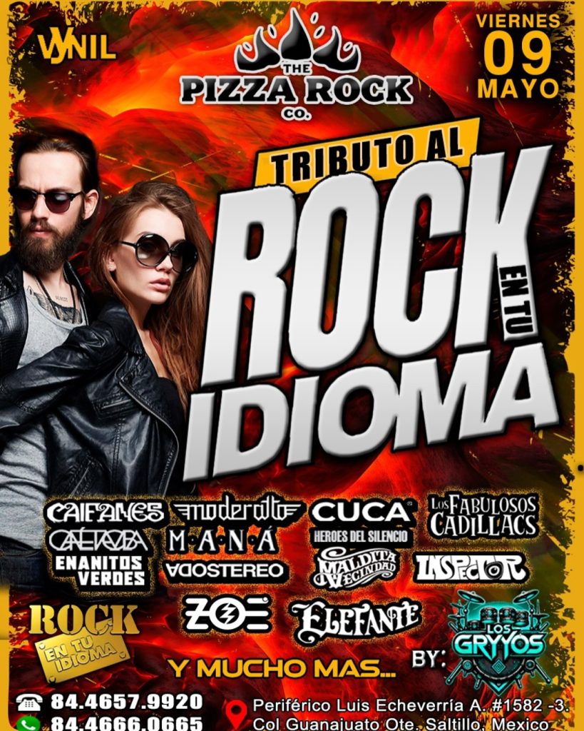 Tributo al Rock en tu Idioma en Pizza Rock