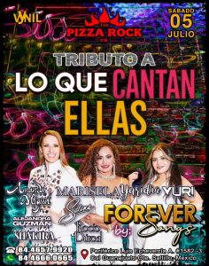 TRIBUTO a lo que cantan ELLAS en Pizza Rock