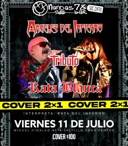 Tributo Ángeles Del Infierno & Rata Blanca en Nandas Bar Saltillo