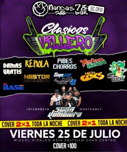 𝐂𝐥𝐚𝐬𝐢𝐜𝐨𝐬 𝐕𝐢𝐥𝐥𝐞𝐫𝐨 en Nandas Bar Saltillo