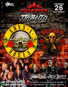 Tributo a GUNS N ROSES en Pizza Rock