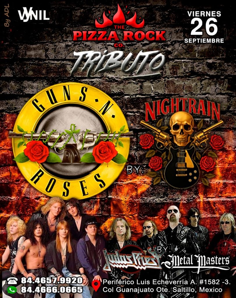 Tributo a GUNS N ROSES en Pizza Rock