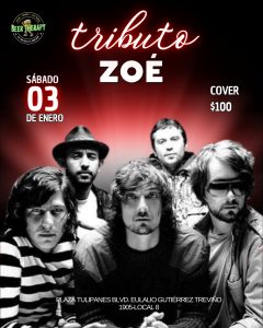 TRIBUTO A ZOÉ en Beer Therapy