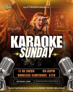 KARAOKE SUNDAY en Beer Therapy