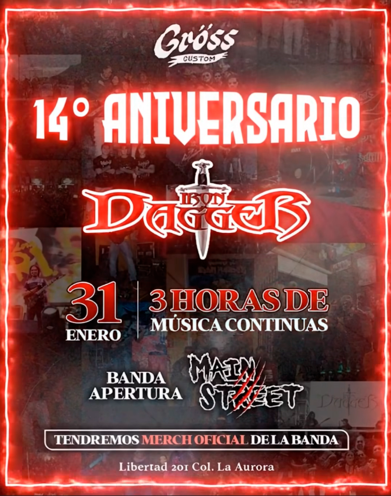 Aniversario 14° de Iron Dagger en Gröss Moto Customs