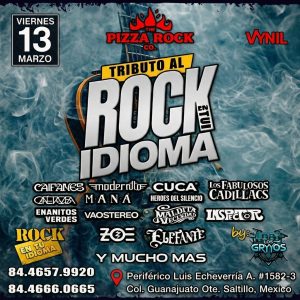 Tributo al Rock en tu Idioma en Pizza Rock