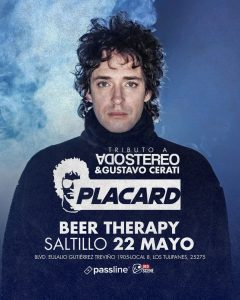 Placard: Tributo a Soda Stereo en Beer Therapy