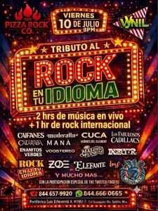 Tributo al Rock en tu Idioma en Pizza Rock