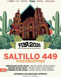 Videomapping Saltillo 449 – FINA 2026