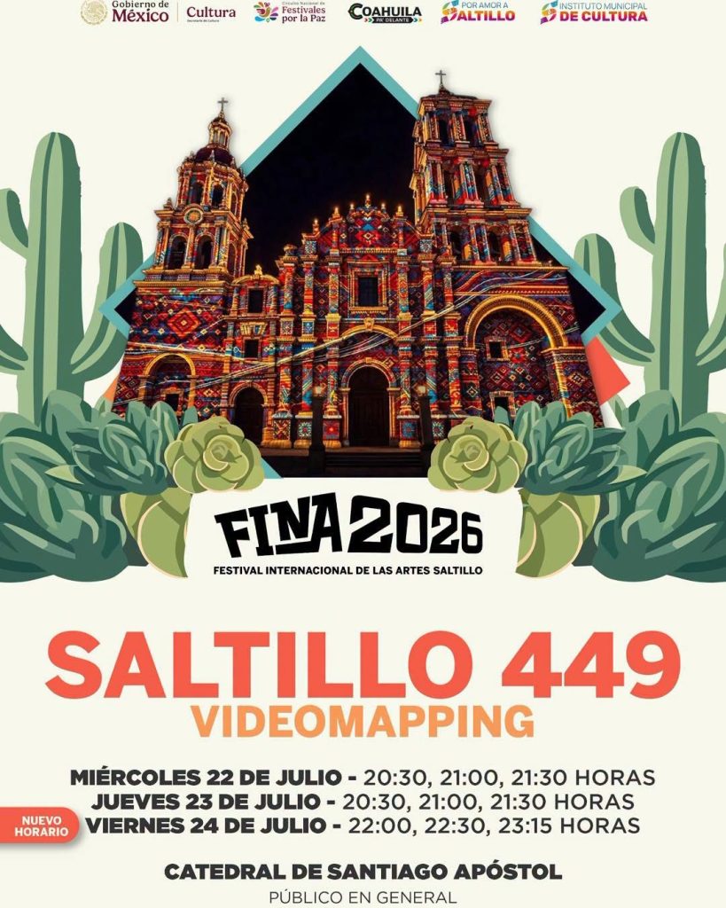 Videomapping Saltillo 449 – FINA 2026