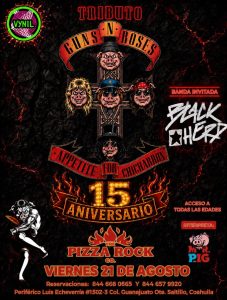 TRIBUTO A GUNS N’ ROSES en Pizza Rock