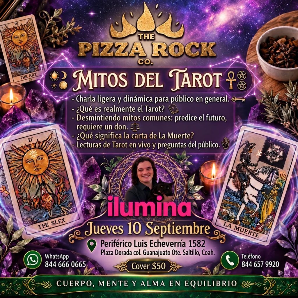 Mitos del Tarot en Pizza Rock