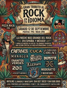 GRAN TRIBUTO AL ROCK EN TU IDIOMA en Pizza Rock