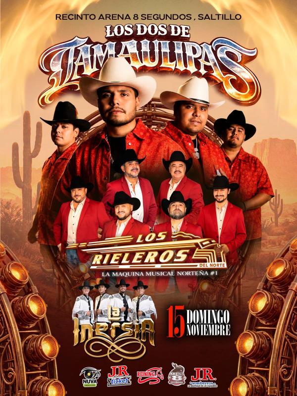 Los Dos de Tamaulipas y Los Rieleros del Norte en la Arena 8 Segundos