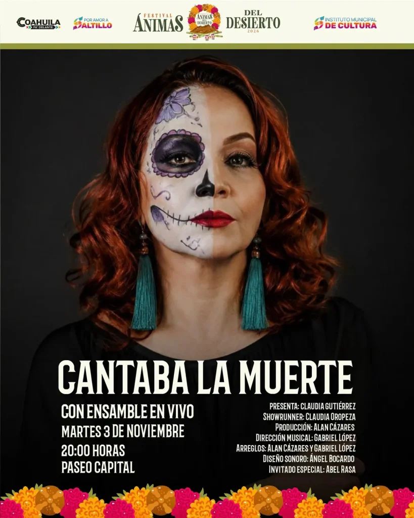 Cantaba la Muerte con Claudia Gutiérrez y ensamble en vivo en Paseo Capital