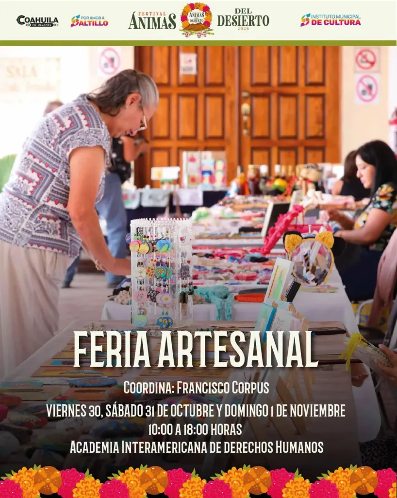 Feria Artesanal del Festival Ánimas del Desierto en la Academia Interamericana de Derechos Humanos