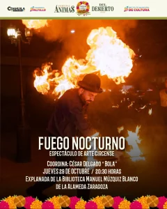 Fuego Nocturno, espectáculo de arte circense en la Alameda Zaragoza