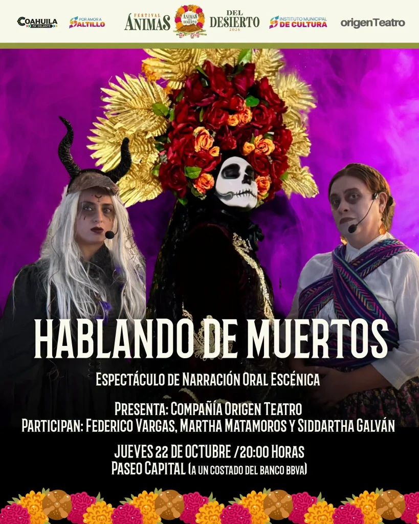 Hablando de muertos, narración oral escénica en Paseo Capital