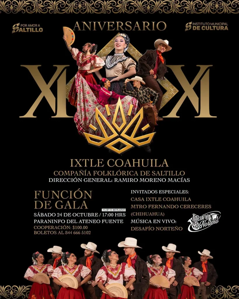 Ixtle Coahuila: Función de Gala por su XXI Aniversario en el Paraninfo del Ateneo Fuente