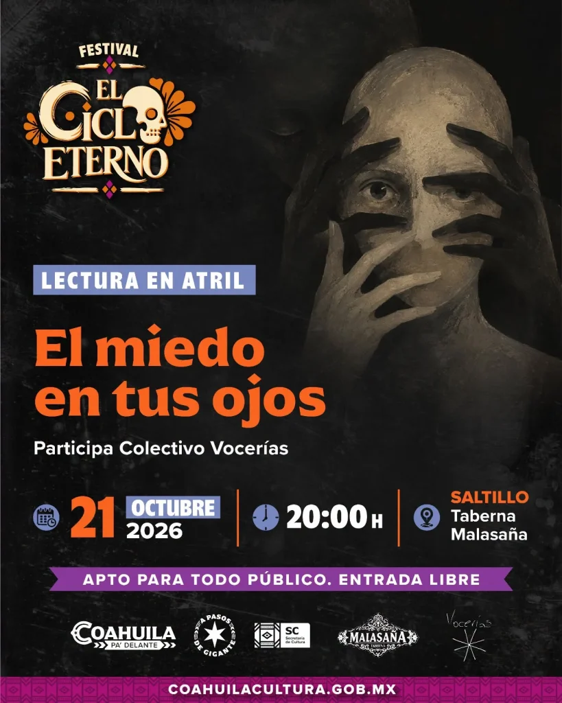El miedo en tus ojos, lectura en atril en Taberna Malasaña