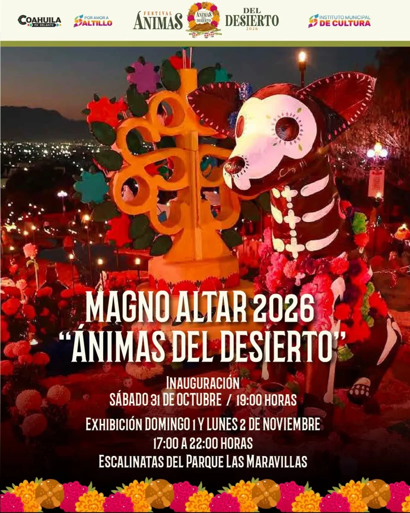 Magno Altar 2026 «Ánimas del Desierto» en las Escalinatas del Parque Las Maravillas