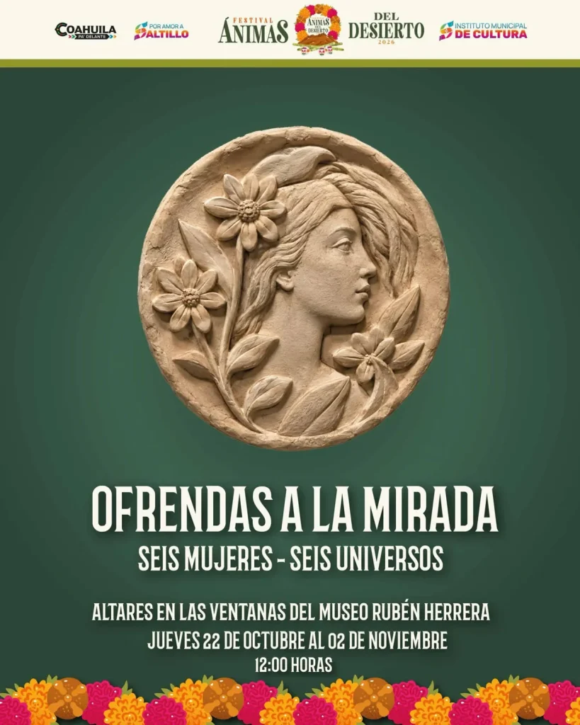 Ofrendas a la mirada. Seis mujeres – seis universos, altares en las ventanas del Museo Rubén Herrera