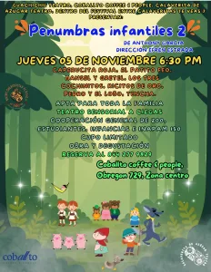 Penumbras infantiles 2, teatro sensorial a ciegas en Coballto Coffee & People