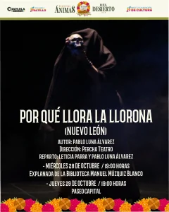 Por qué llora la Llorona en la Explanada de la Biblioteca Manuel Múzquiz Blanco