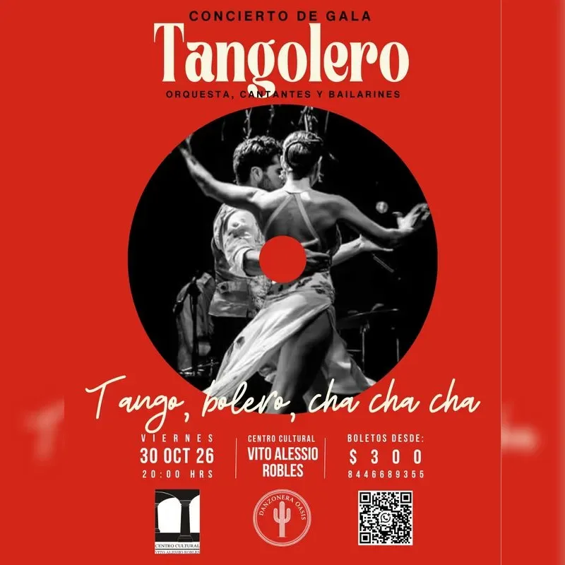 Tangolero, concierto de gala en el Centro Cultural Vito Alessio Robles