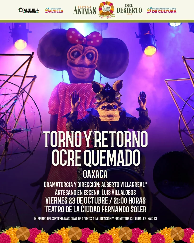 Torno y retorno, Ocre Quemado, en el Teatro de la Ciudad Fernando Soler