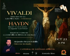 Vivaldi: Stabat Mater y Haydn: Misa in Angustiis en la Catedral de Saltillo
